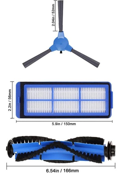 Yedek Parçalar Ana Fırça Yan Fırça Hepa Filtre Robovac 11S Max 15C Max Robotik Süpürge Aksesuarları (Yurt Dışından)
