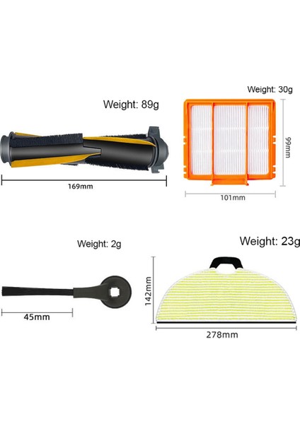 AV2001WD RV2001WD RV2002WD Ana Yan Fırça Paspas Bezi Elektrikli Süpürge Robot Aksesuarları Parçası (Yurt Dışından)