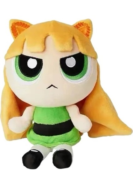 28CM Karikatür Sevimli Iri Gözlü Powerpuff Girl Peluş Bebek (Yurt Dışından)