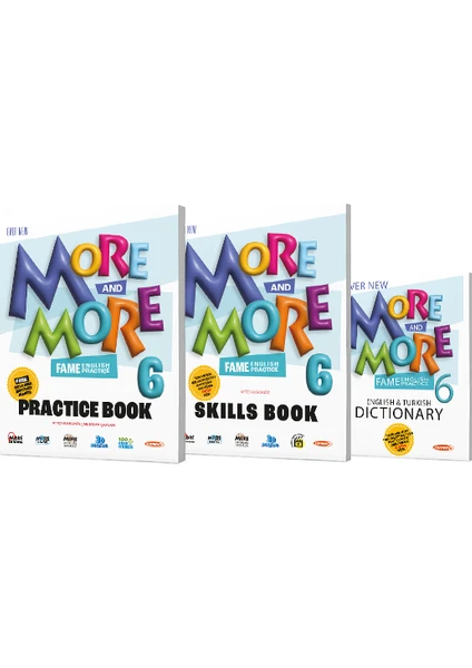 Kurmay Yayınları 6 More&More Practice Book - Skills Book - Dictionary - Readers 4'lü Set