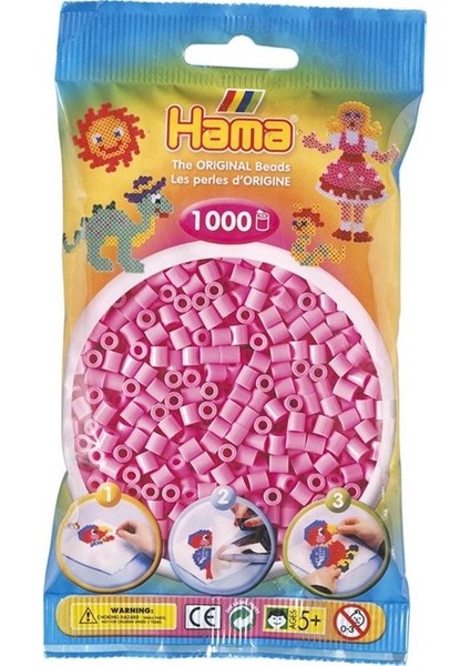 1.000'lik HamaMidi Boncuk - Pastel Pembe