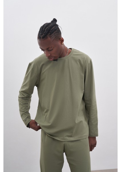 Erkek Bisiklet Yaka Uzun Kol Pijama Takımı indirimleri