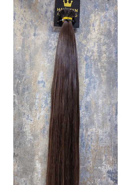 Halit Can HairKing 60cm 4.0 (Koyu Kahve), 200adet,120g, Mikrokaynak/ Uzun Vedolgun Görünüm [100% GERÇEK İNSAN SAÇI]