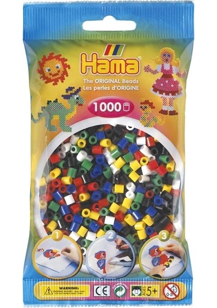 1.000'lik Hama Midi Boncuk - 6 Temel Renk