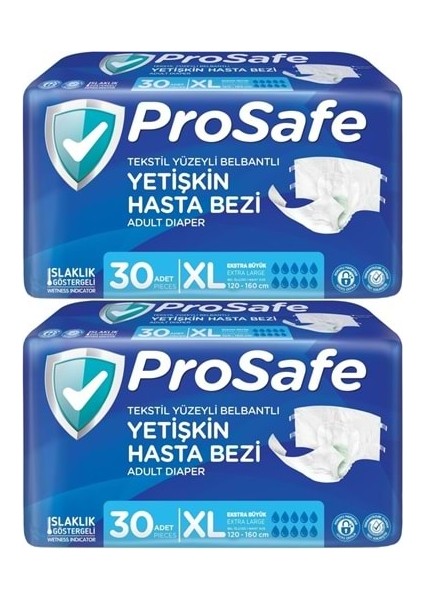 Hasta Bezi Yetişkin Bel Bantlı Tekstil Yüzey Xl-Extra Large Boy 60 Adet (2pk*30)