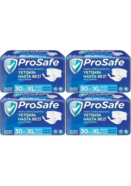 Hasta Bezi Yetişkin Bel Bantlı Tekstil Yüzey Xl-Extra Large Boy 120 Adet (4pk*30)