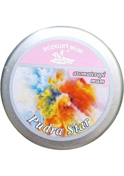 Pudra Star Kokulu Aromaterapi Teneke Kutu Mum 120G