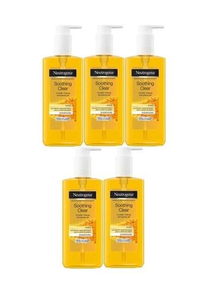 Soothing Clear Micellar Yüz Temizleme Jeli 200ml (5 Li Set)