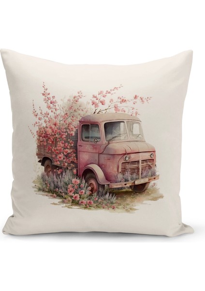 Flower/vintage Serisi Çift Tarafı Dijital Baskılı 4'lü Kırlent Kılıfı Seti (Cushion Cover Set) fiyatları