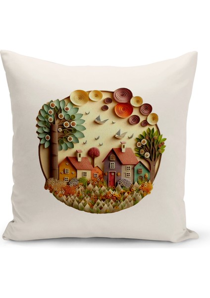 Flower/vintage Serisi Çift Tarafı Dijital Baskılı 4'lü Kırlent Kılıfı Seti (Cushion Cover Set) fiyatları