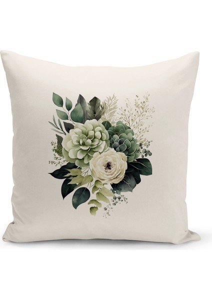 Flower/vintage Serisi Çift Tarafı Dijital Baskılı 4'lü Kırlent Kılıfı Seti (Cushion Cover Set) fiyatları