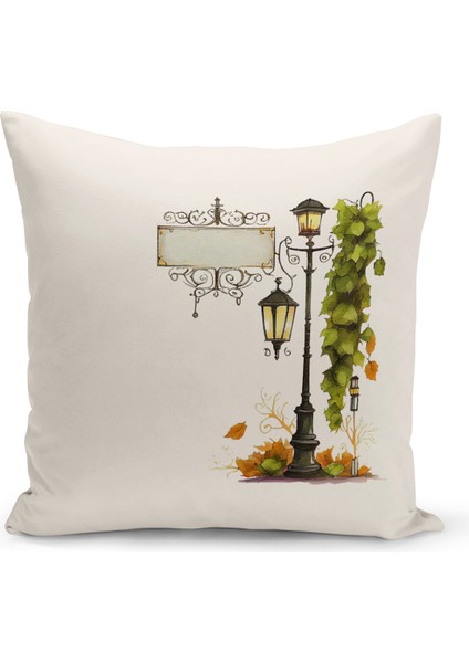 Flower/vintage Serisi Çift Tarafı Dijital Baskılı 4'lü Kırlent Kılıfı Seti (Cushion Cover Set) modelleri
