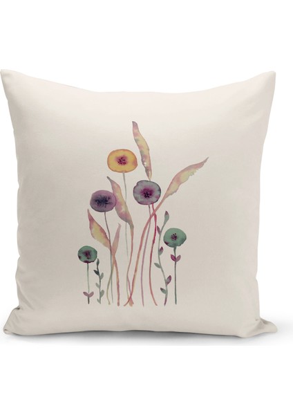 Flower/vintage Serisi Çift Tarafı Dijital Baskılı 4'lü Kırlent Kılıfı Seti (Cushion Cover Set) modelleri