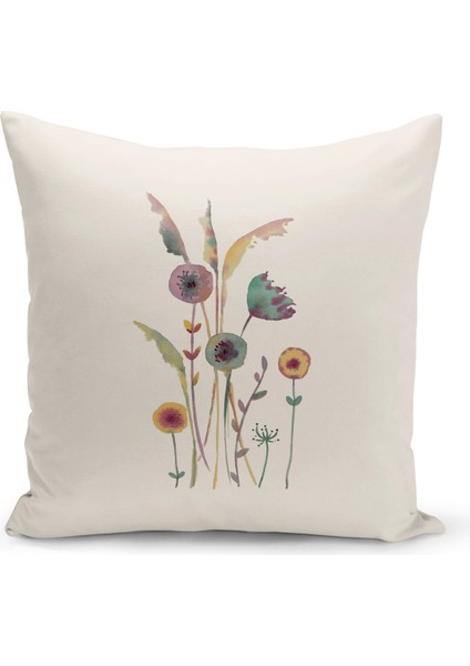 Flower/vintage Serisi Çift Tarafı Dijital Baskılı 4'lü Kırlent Kılıfı Seti (Cushion Cover Set) fırsatları