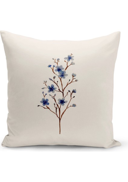 Flower/vintage Serisi Çift Tarafı Dijital Baskılı 4'lü Kırlent Kılıfı Seti (Cushion Cover Set)