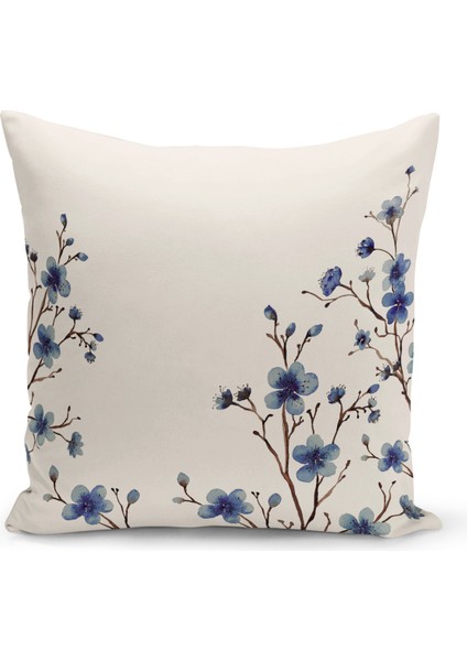 Flower/vintage Serisi Çift Tarafı Dijital Baskılı 4'lü Kırlent Kılıfı Seti (Cushion Cover Set)