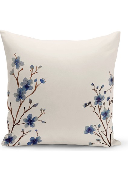 Flower/vintage Serisi Çift Tarafı Dijital Baskılı 4'lü Kırlent Kılıfı Seti (Cushion Cover Set)