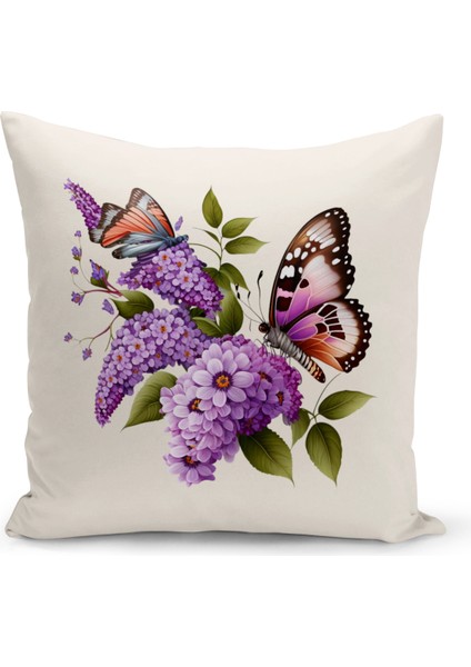 Flower/vintage Serisi Çift Tarafı Dijital Baskılı 4'lü Kırlent Kılıfı Seti (Cushion Cover Set) modelleri