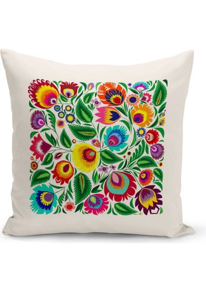 Flower/vintage Serisi Çift Tarafı Dijital Baskılı 4'lü Kırlent Kılıfı Seti (Cushion Cover Set) modelleri