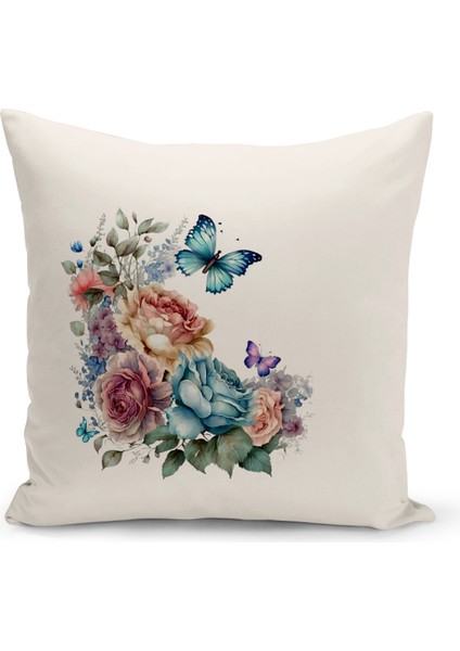 Flower/vintage Serisi Çift Tarafı Dijital Baskılı 8'li Kırlent Kılıfı Seti (Cushion Cover Set) modelleri