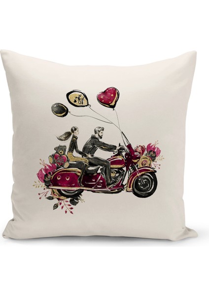 Flower/vintage Serisi Çift Tarafı Dijital Baskılı 4'lü Kırlent Kılıfı Seti (Cushion Cover Set) modelleri