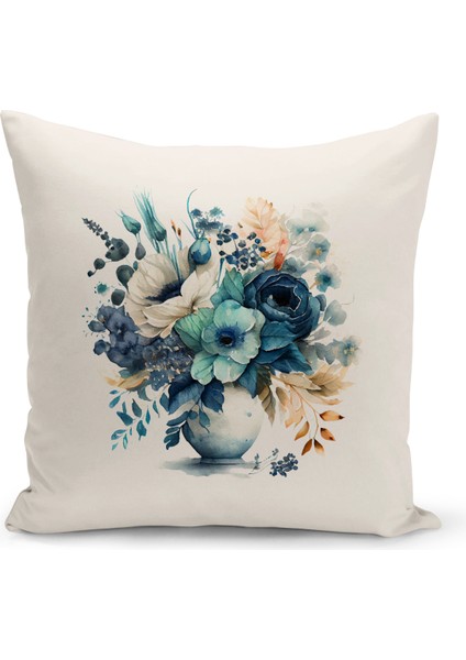 Flower/vintage Serisi Çift Tarafı Dijital Baskılı 4'lü Kırlent Kılıfı Seti (Cushion Cover Set) modelleri