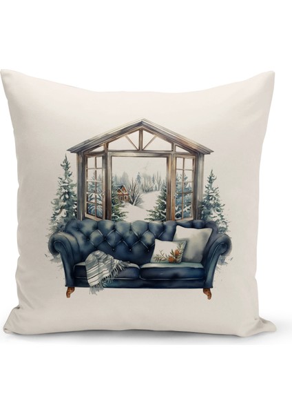 Flower/vintage Serisi Çift Tarafı Dijital Baskılı 4'lü Kırlent Kılıfı Seti (Cushion Cover Set) modelleri