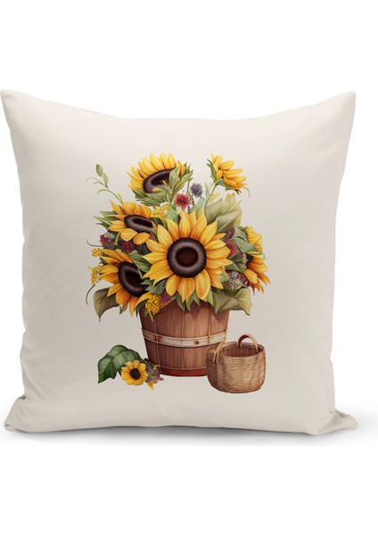Flower/vintage Serisi Çift Tarafı Dijital Baskılı 4'lü Kırlent Kılıfı Seti (Cushion Cover Set) fiyatları
