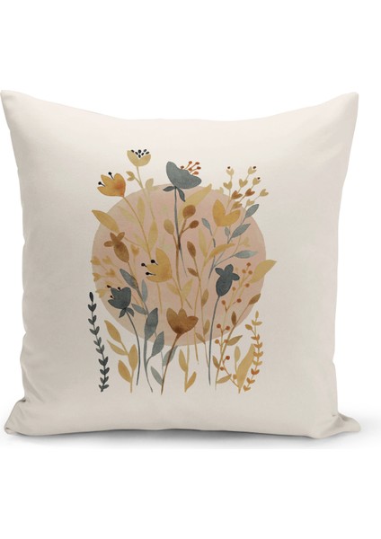 Flower/vintage Serisi Çift Tarafı Dijital Baskılı 4'lü Kırlent Kılıfı Seti (Cushion Cover Set) modelleri