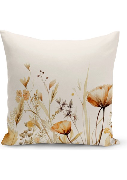 Flower/vintage Serisi Çift Tarafı Dijital Baskılı 4'lü Kırlent Kılıfı Seti (Cushion Cover Set) modelleri