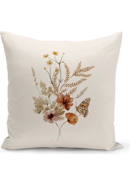 Flower/vintage Serisi Çift Tarafı Dijital Baskılı 8'li Kırlent Kılıfı Seti (Cushion Cover Set)