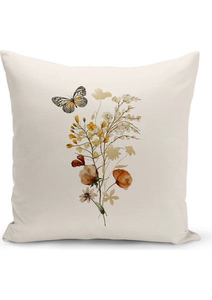 Flower/vintage Serisi Çift Tarafı Dijital Baskılı 8'li Kırlent Kılıfı Seti (Cushion Cover Set)