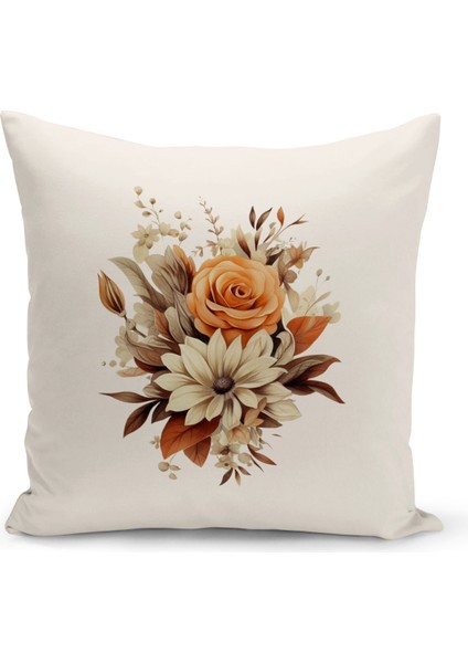 Flower/vintage Serisi Çift Tarafı Dijital Baskılı 8'li Kırlent Kılıfı Seti (Cushion Cover Set)