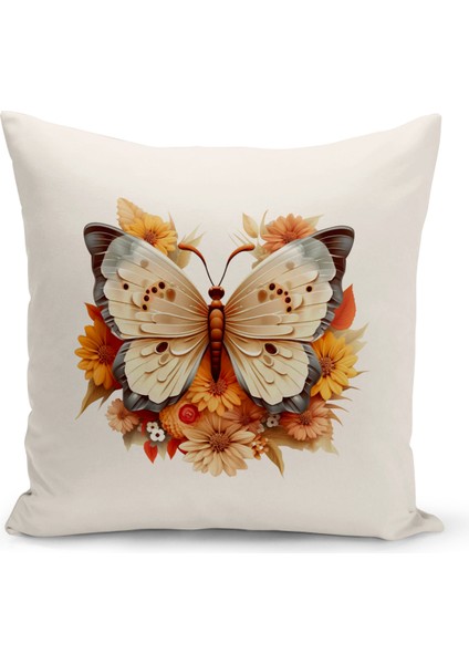 Flower/vintage Serisi Çift Tarafı Dijital Baskılı 8'li Kırlent Kılıfı Seti (Cushion Cover Set)