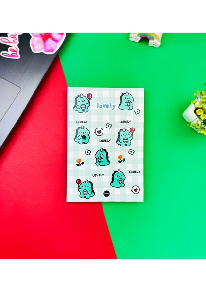 Dino Lovely Kawai Tasarımlı Lastikli Defter