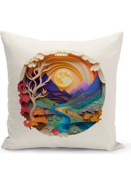Flower/vintage Serisi Çift Tarafı Dijital Baskılı 8'li Kırlent Kılıfı Seti (Cushion Cover Set) fiyatları