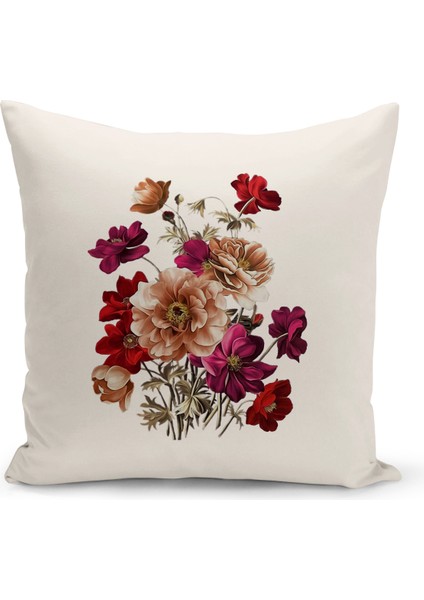 Flower/vintage Serisi Çift Tarafı Dijital Baskılı  8'li Kırlent Kılıfı Seti  (Cushion Cover Set)