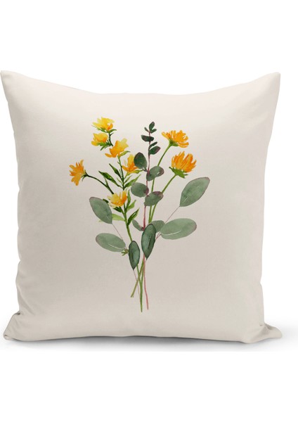 Flower/vintage Serisi Çift Tarafı Dijital Baskılı  8'li Kırlent Kılıfı Seti  (Cushion Cover Set)