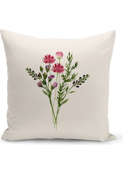 Flower/vintage Serisi Çift Tarafı Dijital Baskılı  8'li Kırlent Kılıfı Seti  (Cushion Cover Set)