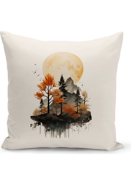 Vintage Serisi Çift Tarafı Dijital Baskılı Kırlent Kılıfı (Vintage Cushion Cover)