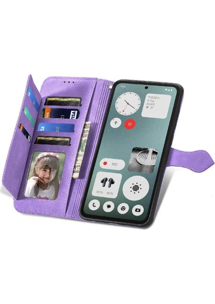 Nothing Kılıf Cmf Telefon 1 Çoklu Kart Yuvası Cüzdan Iş Çevirme Fermuar (Yurt Dışından)