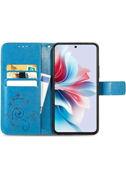 Oppo Oppo 11F 5g Için Kılıf Zarif Iş Deri Kılıf Kapak Kapak Kısa (Yurt Dışından) modelleri