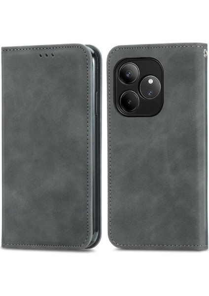 Realme Gt 6 Için Flip Case Basit Iş Darbeye Kapak Kapak Cüzdan (Yurt Dışından)