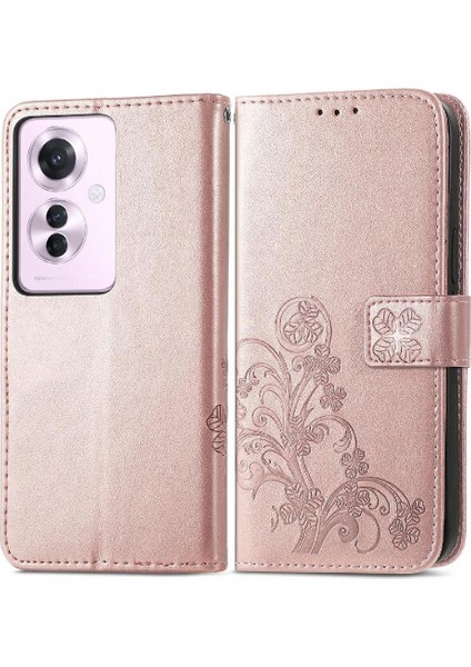 Oppo Oppo 11F 5g Için Kılıf Zarif Iş Deri Kılıf Kapak Kapak Kısa (Yurt Dışından)