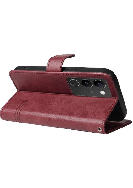 Vıvo V29 5g Için Filp Durumda Ayrılabilir Siyah Bilezik Cüzdan Telefon Kılıfı Pu (Yurt Dışından)