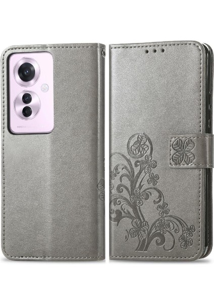 Oppo Oppo 11F 5g Için Kılıf Zarif Iş Deri Kılıf Kapak Kapak Kısa (Yurt Dışından)