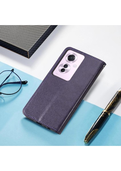 Oppo Oppo 11F 5g Için Kılıf Zarif Iş Deri Kılıf Kapak Kapak Kısa (Yurt Dışından) fırsatları