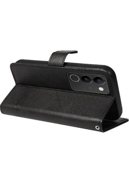 Vıvo V29 5g Için Filp Durumda Ayrılabilir Siyah Bilezik Cüzdan Telefon Kılıfı Pu (Yurt Dışından)
