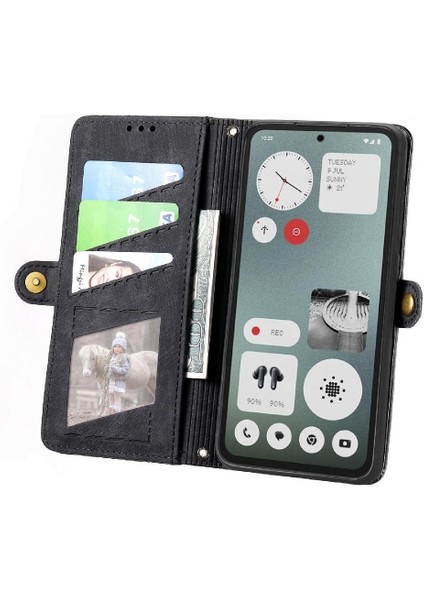 Nothing Flip Case Cmf Telefon 1 Deri Kılıf Kapak Kapak Cüzdan Basit (Yurt Dışından)
