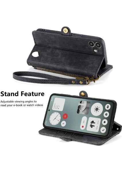 Nothing Flip Case Cmf Telefon 1 Deri Kılıf Kapak Kapak Cüzdan Basit (Yurt Dışından)